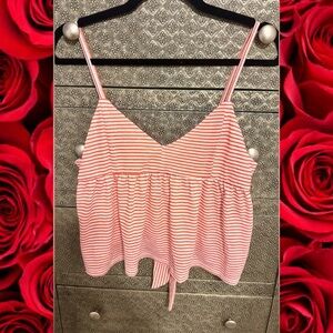 COTTON ON Red & White Crop Top
